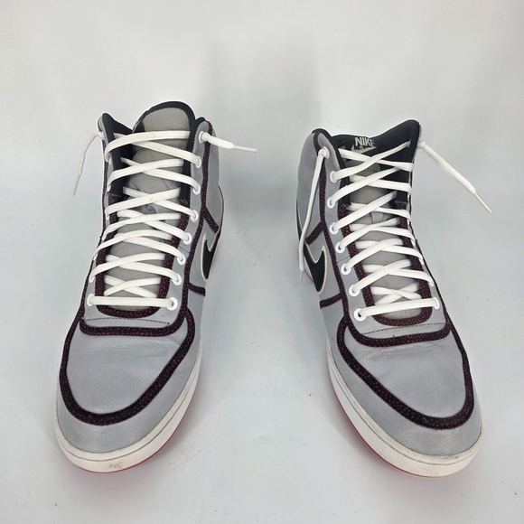 Nike Court Force High Retro Wolf Grey Black Red 621187-003 Sneakers Men\'s 11.5